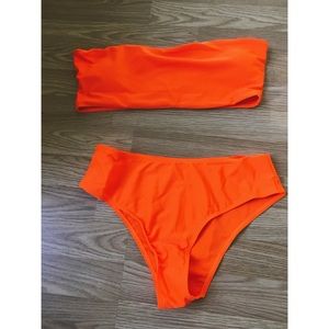 Bright Orange Bathing Suit